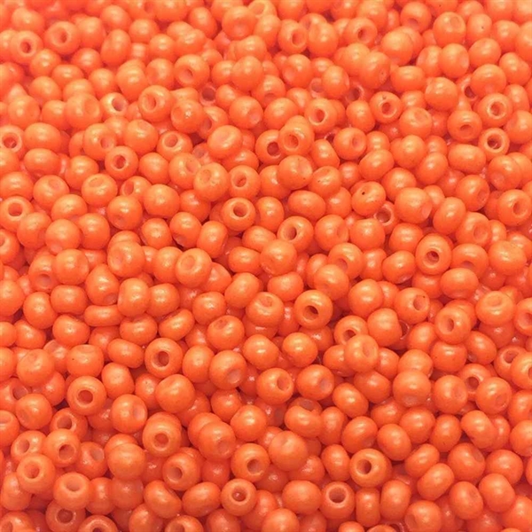 Seed beads 12/0, orange, 10 gram